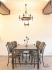 Luxury dining room set - wrought iron table and chairs (NBK-54)